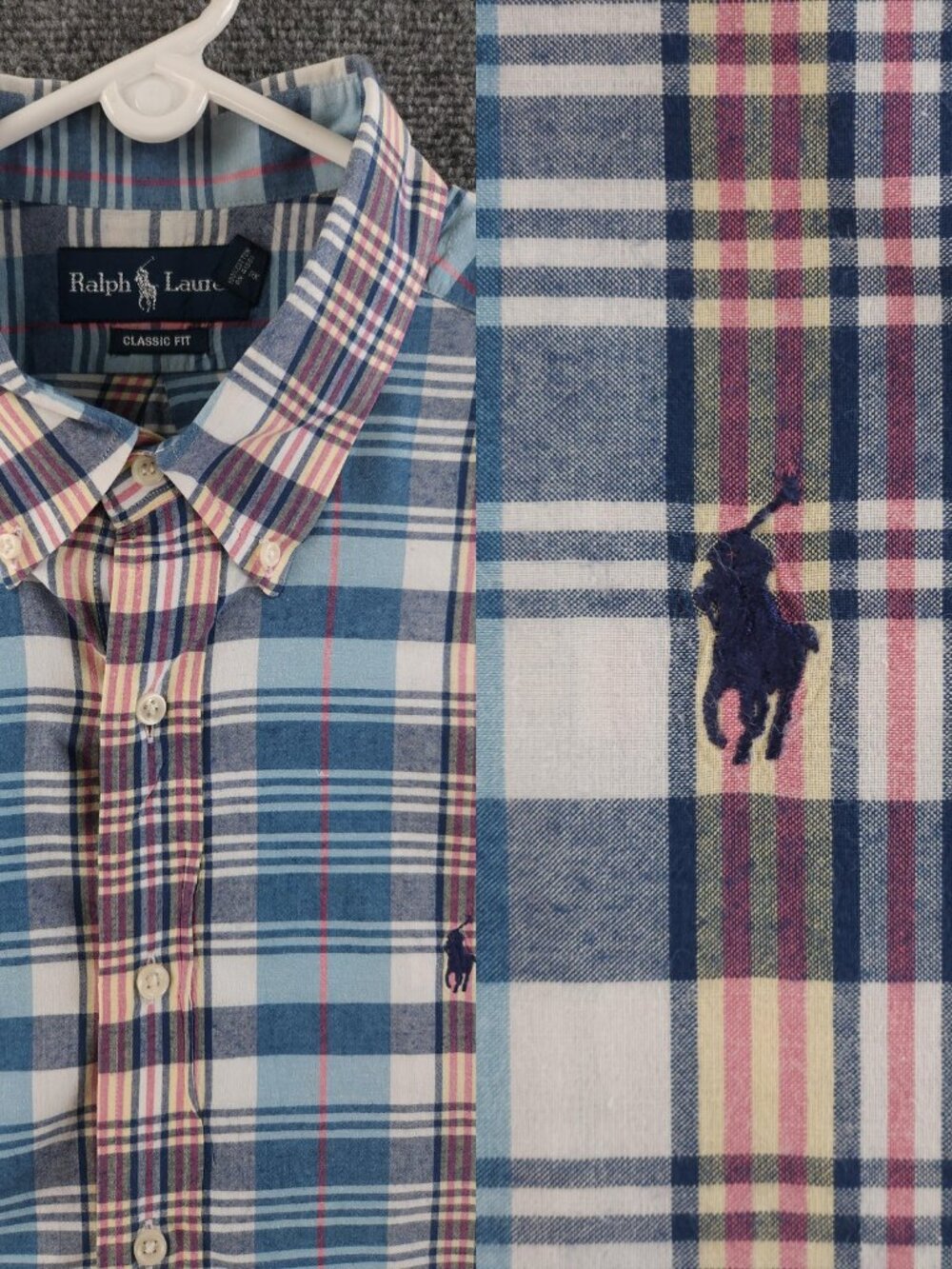 Ralph Lauren Madras Lightweight Multicolor Classic Button-Down Short Sleeve XL